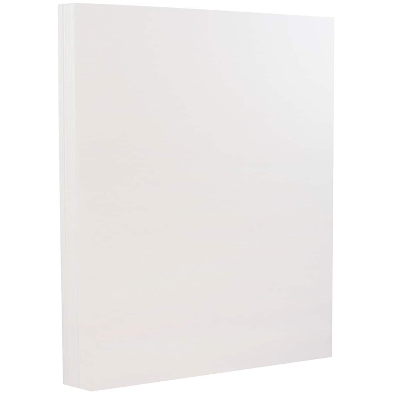 JAM Paper Strathmore Bright White Wove 8.5" x 11" Cardstock, 250 Sheets
